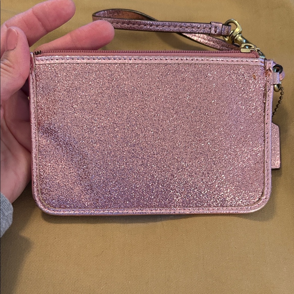 Coach Glittery Pink Wristlet - Picture 6 of 11